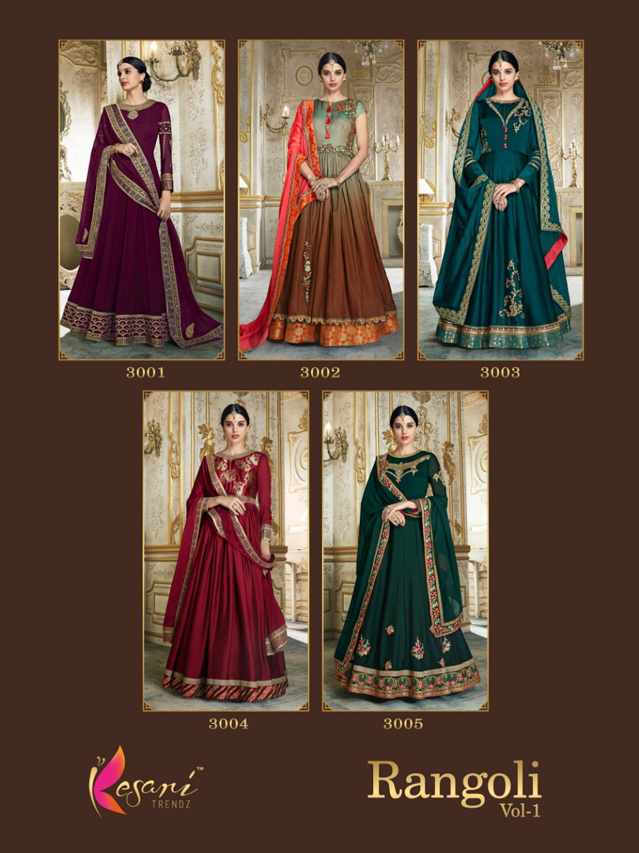 Kesari Trendz Rangoli Vol-1 Anarkali Wholesale Rate Salwar Suit Kesari Trendz Rangoli Vol-1 Anarkali Wholesale Rate Salwar Suit